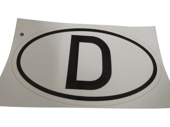 D-Schild zum aufkleben