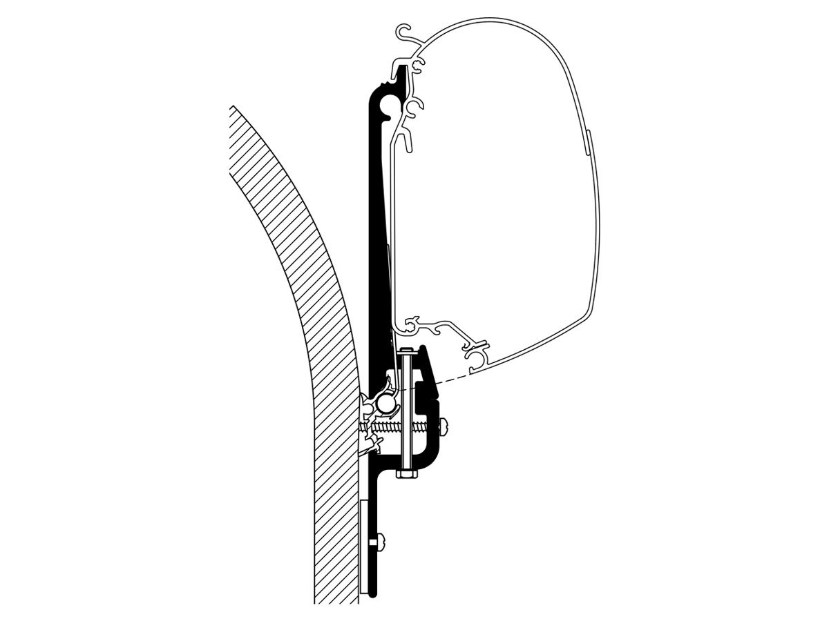 Thule Adapter für Eriba Touring – Markisenbefestigung an der Regenrinne