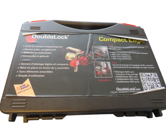 DoubleLock Compact Eagle SCM Kupplungsschloss mit Ersatzschlüsseln & Koffer – Anhänger Diebstahlsicherung
