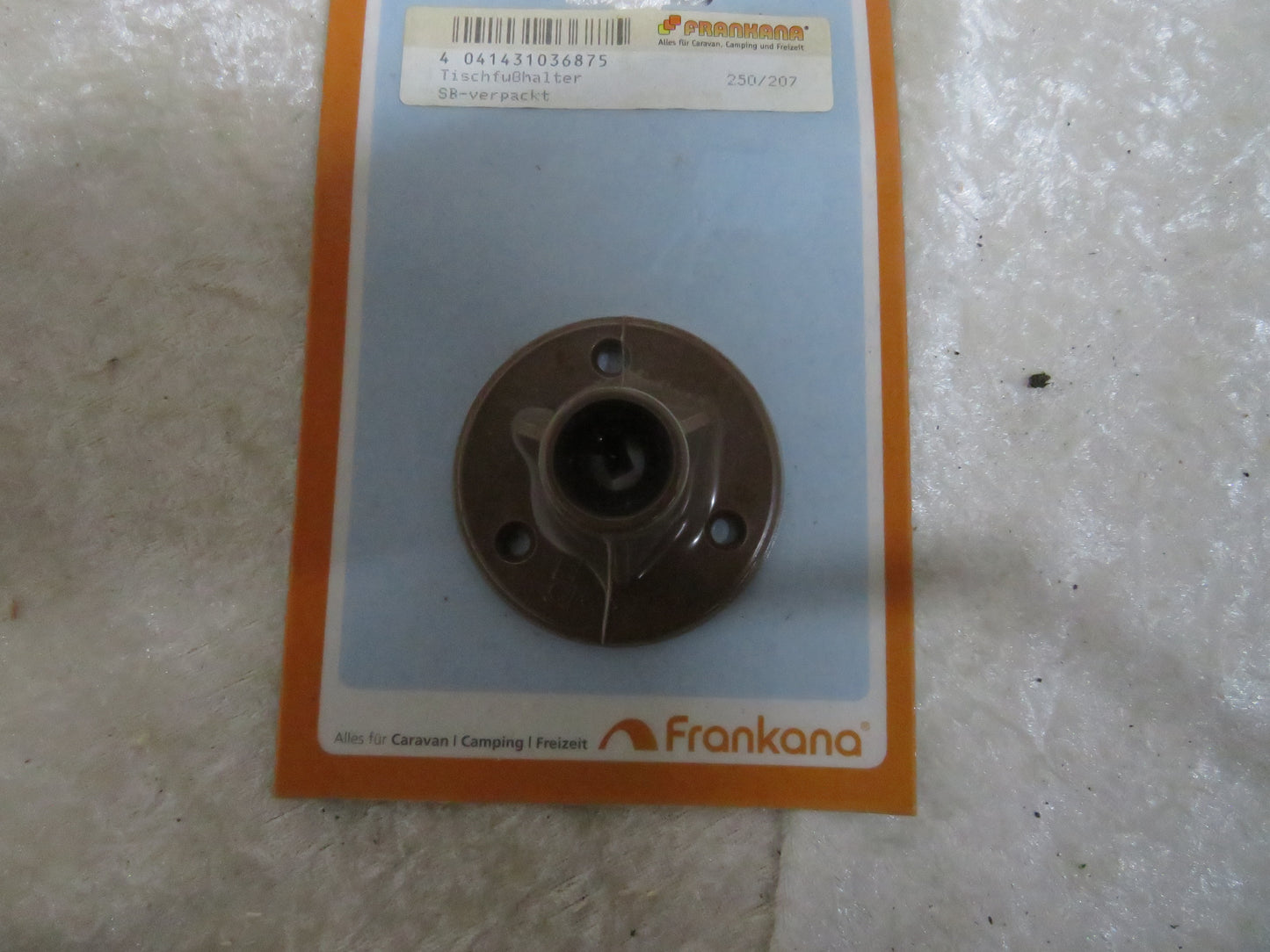 Tischfuß-Anschraublager – braun, Kunststoff