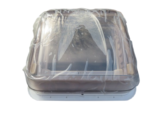 Dachhaube 40x40 cm mit Moskitonetz & Verdunkelungsrollo – Transparent